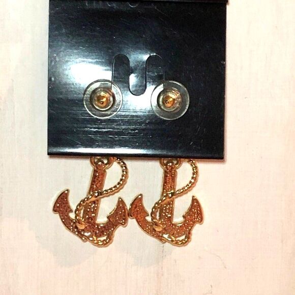 SPEC pin Anchor Enamel Earrings NOC - Picture 4 of 6